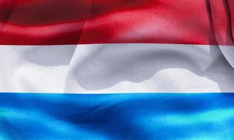 3D-Illustration of a Luxembourg flag - realistic waving fabric flag photo