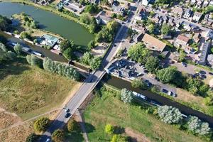 Aerial View of Cricket Ground at Local Public Park of Hemel Hempstead England Great Britain photo