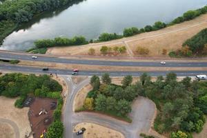 Beautiful Aerial View of British Motorways and roads With Traffic photo