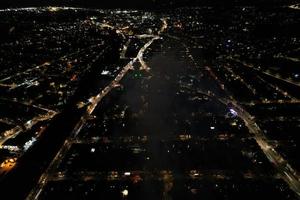 Night Aerial Footage of Luton City of England photo