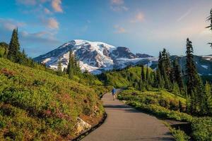 paisaje del parque nacional del monte rainier en estados unidos foto