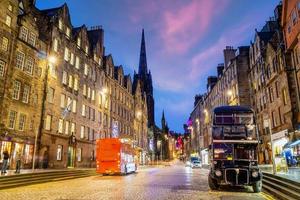 Old town Edinburgh city skyline. Cityscape in Scotland photo