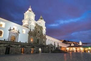 Plaza de San Francisco in old town Quito photo