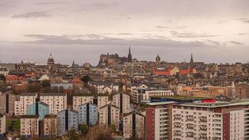 Old town Edinburgh in Scotland photo