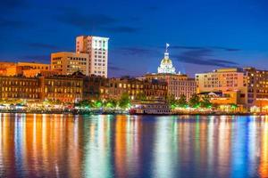 distrito histórico frente al mar de savannah, georgia foto