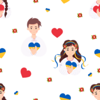 Cute Ukrainian seamless pattern png