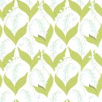 blommig sömlös mönster med blomma muguet png