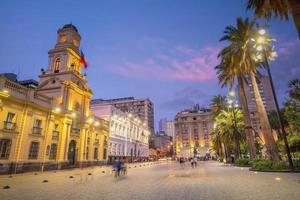 Plaza de las Armas square in Santiago  Chile photo