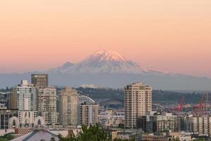 vista del horizonte del centro de seattle foto