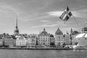 Stockholm old town city skyline, cityscape of Sweden photo