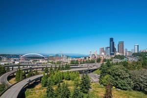 vista del horizonte del centro de seattle foto