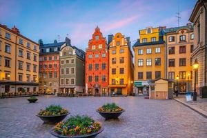 Stockholm old town city skyline, cityscape of Sweden photo