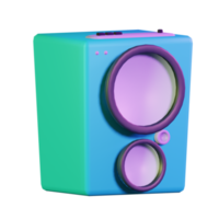 Lautsprecher-Sounddesign 3D-ClipArt png