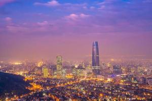 Downtown Santiago city skyline cityscape of Chile photo