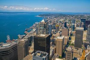 vista del horizonte del centro de seattle foto