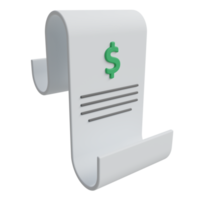 Invoice 3d icon illustration png