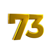 mentale giallo 73 3d numero png