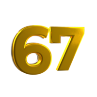 mental jaune 67 numéro 3d png