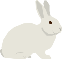 Rabbit animal flat vector design isolated png