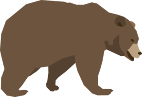 urso design de vetor plano animal isolado png