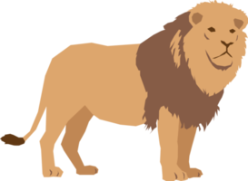 Lion animal flat vector design isolated png