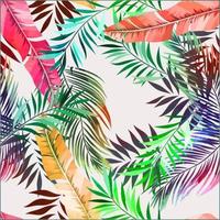 Illustration Abstract tropical plants Seamless Pattern photo