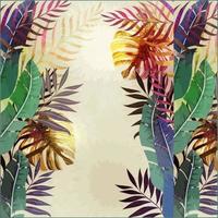 Illustration Abstract tropical plants pattern photo