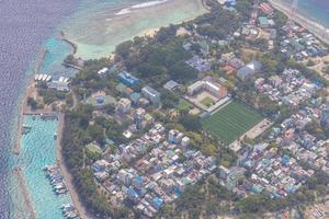 The Capital Of Maldives From The Sky. Aerial travel landscape photo