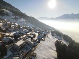 Foggy view with sun on Planken photo