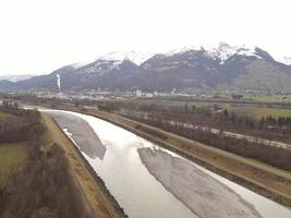 Rhine with mountains photo