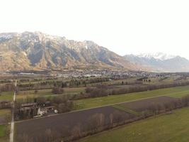 View to mountains from Rhine photo