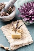 Handmade natural soap with herbal. photo