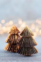 Christmas tree on bokeh background. photo