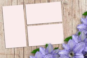 Card Mockup, Blank Card Picture, Empty White Card Picture photo