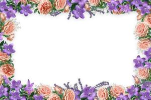 fondo de marco de borde de flor, fondo de flor, fondo de marco floral. foto