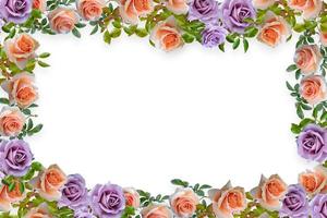 Flower border Frame Background, Flower Background, Floral Frame Background. photo