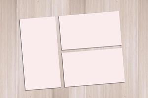 Card Mockup, Blank Card Picture, Empty White Card Picture photo