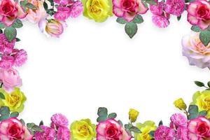 Flower border Frame Background, Flower Background, Floral Frame Background. photo