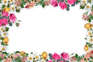 fondo de marco de borde de flor, fondo de flor, fondo de marco floral. foto