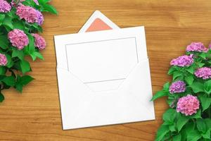 Card Mockup, Blank Card Picture, Empty White Card Picture photo