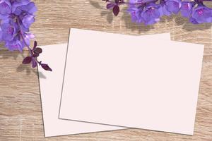 Card Mockup, Blank Card Picture, Empty White Card Picture photo