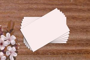 maqueta de tarjeta, imagen de tarjeta en blanco, imagen de tarjeta blanca vacía foto