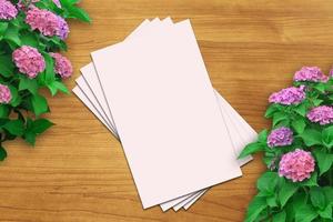 Card Mockup, Blank Card Picture, Empty White Card Picture photo