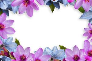 Flower border Frame Background, Flower Background, Floral Frame Background. photo