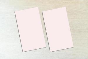 Card Mockup, Blank Card Picture, Empty White Card Picture photo