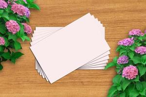 Card Mockup, Blank Card Picture, Empty White Card Picture photo