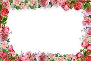 Flower border Frame Background, Flower Background, Floral Frame Background. photo