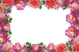 Flower border Frame Background, Flower Background, Floral Frame Background. photo