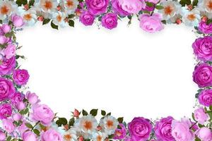 Flower border Frame Background, Flower Background, Floral Frame Background. photo