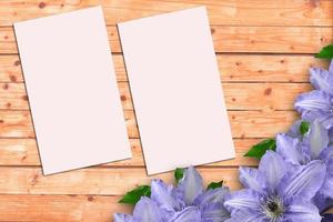 Card Mockup, Blank Card Picture, Empty White Card Picture photo